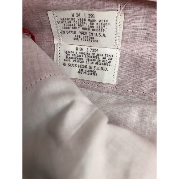 Vintage 1980s Chip Beck Golf Pants Red Size 34x29s Rare USA Made - Picture 9 of 9